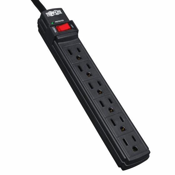 Tripp Lite 6 Outlet Surge Protector Power Strip, 6ft Cord, Black, LifetimeWarranty & $10,000 INSURANCE (TLP6B)