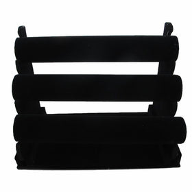 Bracelet 3 Tier T-Bar Jewelry Display Black Velvet Organizer