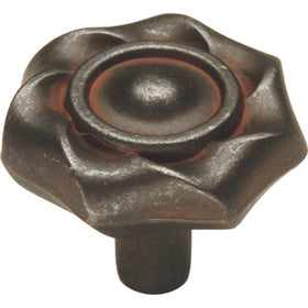 Hickory Hardware PA1312-RI 1-1/4-Inch Charleston Blacksmith Cabinet Knob, Rustic Iron