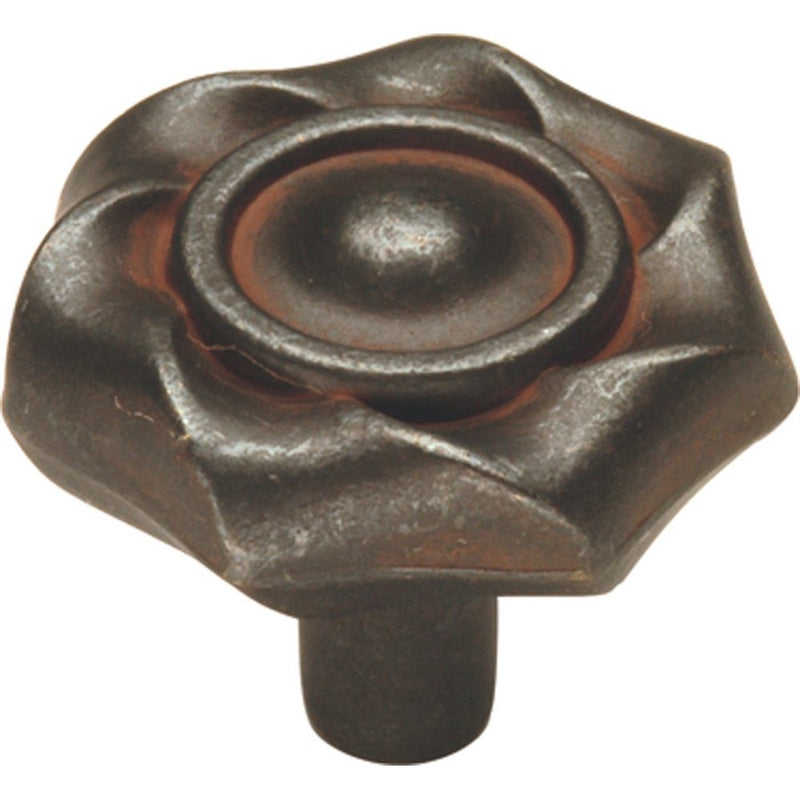 Hickory Hardware PA1312-RI 1-1/4-Inch Charleston Blacksmith Cabinet Knob, Rustic Iron