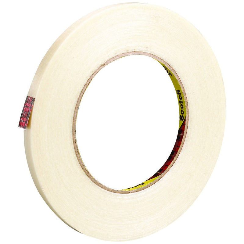 Scotch T91189812PK Filament Tape, 1/4" x 60 yd (Pack of 12)