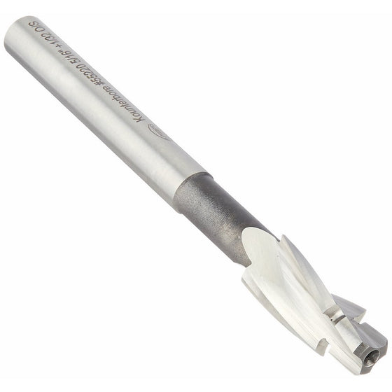 KEO 55220 Cobalt Steel Precision 3 Flutes Cap Screw Counterbore, Integral Pilot, Uncoated (Bright) Finish, 0.507" Diameter, 5/16" Size