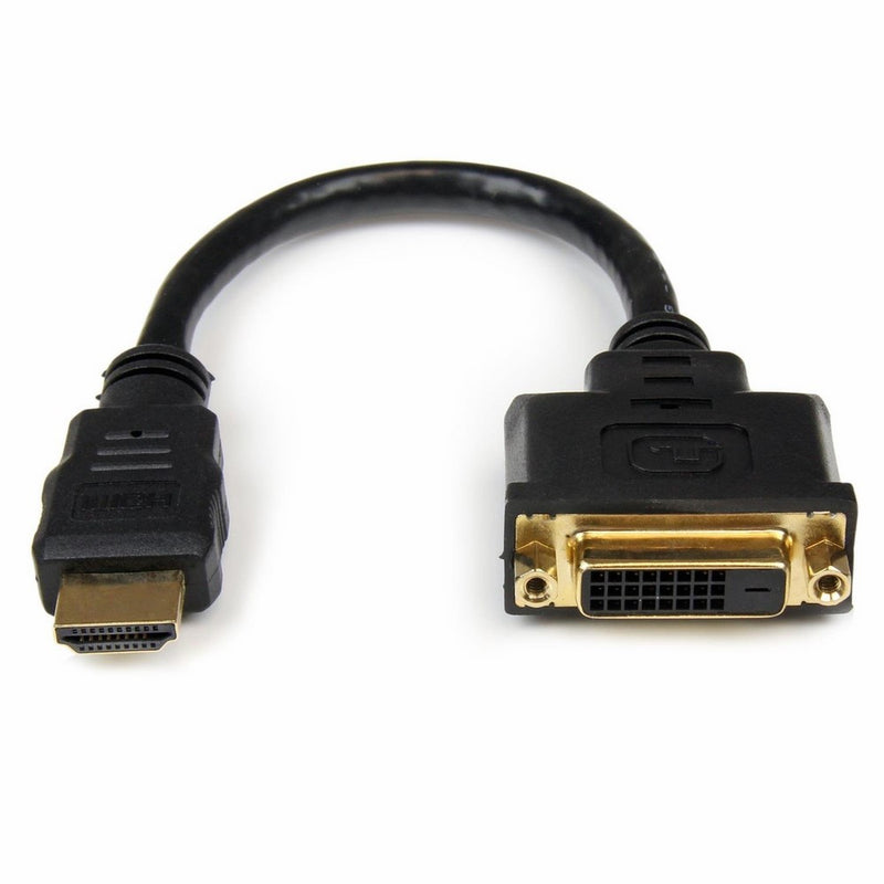 StarTech.com 8in HDMI to DVI-D Video Cable Adapter - HDMI Male to DVI Female - HDMI to DVI Dongle Adapter Cable