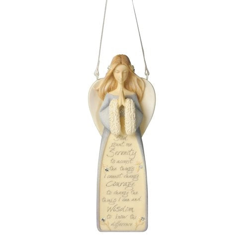Enesco Foundations Serenity Angel Ornament by Artist Karen Hahn, 4.53-Inch