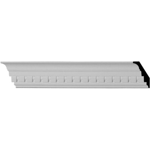 Ekena Millwork MLD03X02X03DE 3-Inch H x 2-Inch P x 3 5/8-Inch F x 94 1/2-Inch L Dentil Crown Moulding