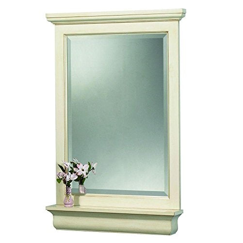 28" x 38" Cottage Wall Mount Mirror - Premium Antique White