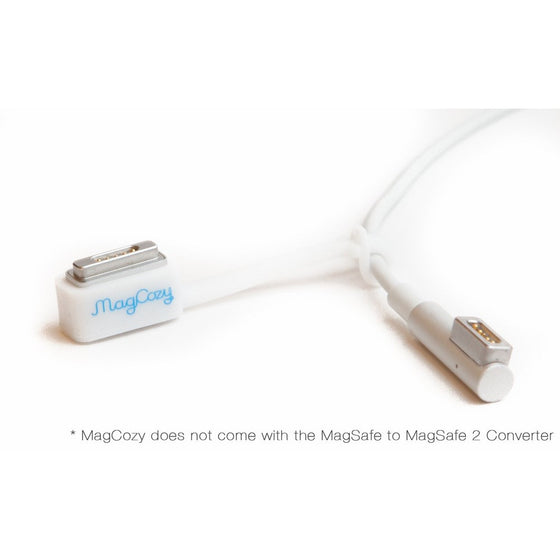 MagCozy Leash for Apple MagSafe to MagSafe 2 Converter, Never Lose a MacBook Pro to MacBook Air Adapter Again, Thunderbolt Display (White)