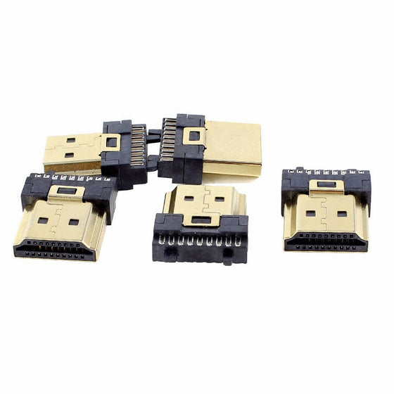 uxcell HDMI Male 19 Pins Connector A Type Solder Termination Repair Replace Kit 5 Pcs