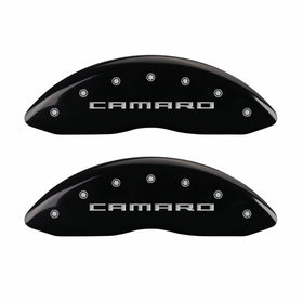 MGP Caliper Covers 14036SCS5BK Caliper Cover with Black Powder Coat Finish, (Set of 4)