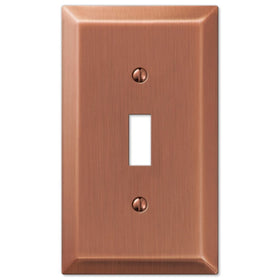 Amerelle 163TAC Century Steel 1 Toggle Wallplate, Antique Copper