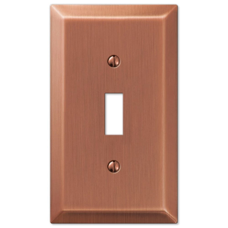 Amerelle 163TAC Century Steel 1 Toggle Wallplate, Antique Copper