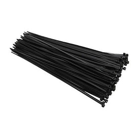 11 Inch Black Cable Ties, Dupont 66 Material, 46 lbs. Working Load, 100 Pack