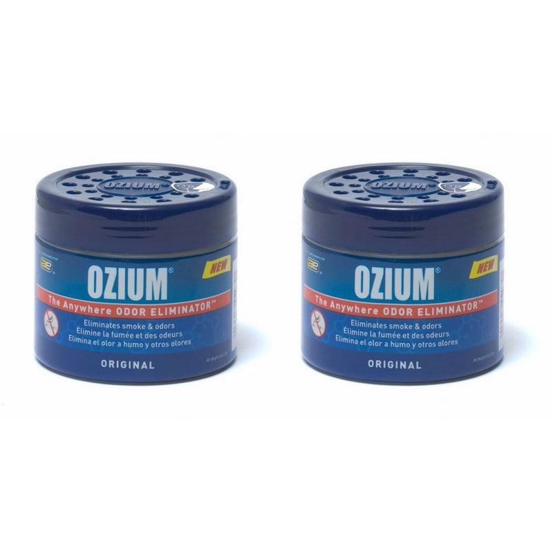 Ozium Smoke & Odors Eliminator Gel. Home, Office and Car Air Freshener 4.5oz (127g), Original Scent (Pack of 2)