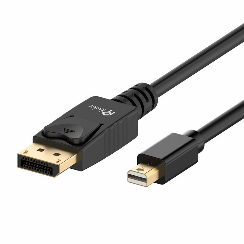 Rankie Mini DisplayPort to DisplayPort Cable, Mini DP to DP, 4K Ready, Gold Plated, 6 Feet