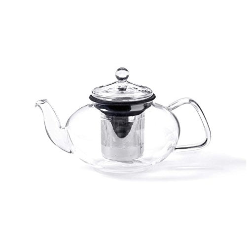 For Tea's Sake 33 Ounce Glass Teapot with Stainless Steel Infuser