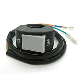 7/8" Motorcycle Handlebar Mount Headlight Fog Light Switch With Two Bullet Connector (Gray Button)