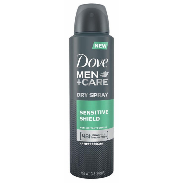 Dove Deodorant 3.8 Ounce Mens Dry Spray Sensitive Shield (113ml) (2 Pack)