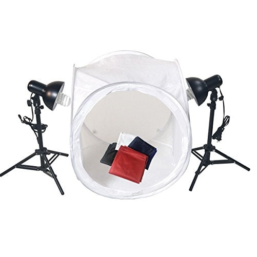 ePhotoInc Photo Studio 24" Photo Studio Photography Light Tent Backdrop Kit with Lighting Kit 24Kit