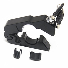 E-Bro Motorcycle Handlebar Grip Brake Lever Lock,Anti Theft Security Caps-Lock (Black)