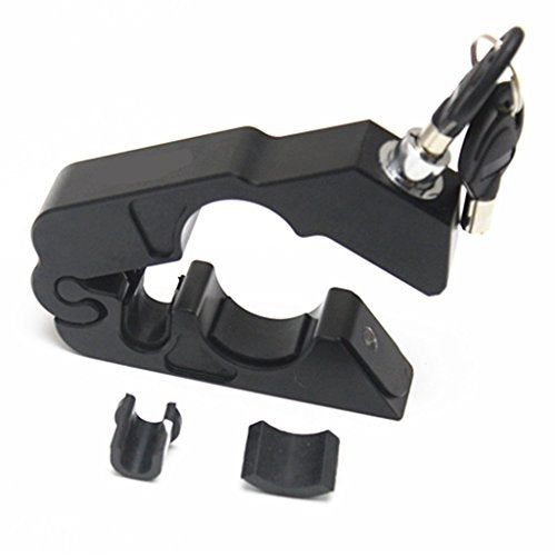 E-Bro Motorcycle Handlebar Grip Brake Lever Lock,Anti Theft Security Caps-Lock (Black)