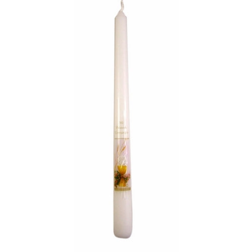 Pan De Vida Spanish First Communion Taper Candle in Keepsake Box, 10 Inch