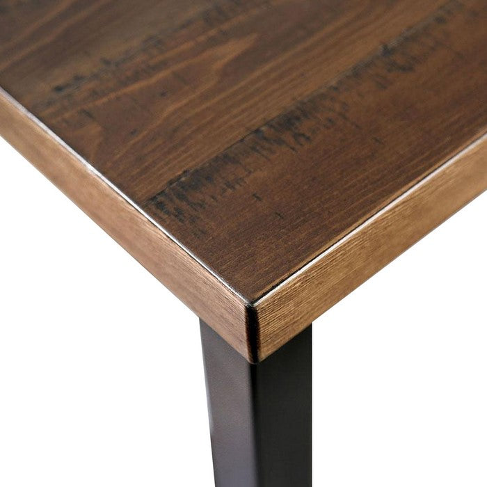 4 Piece Counter Height Dining Table Set with Sled Base, Black and Brown