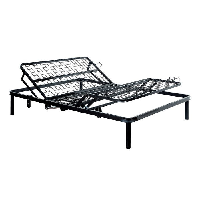 Adjustable Steel Bed Frame with German Engineered Motor, Black