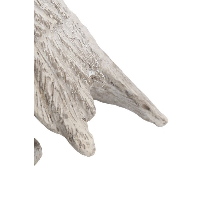 Downright Looking Cement Bird Figurine Standing on Flat Base, Gray