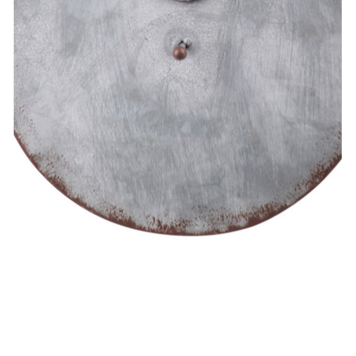 Gabled Roof Metal Bird House with Rope Hanger, Weathered Gray