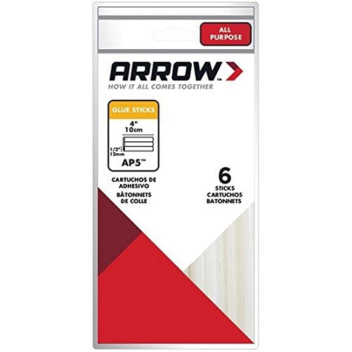 Arrow Fastener AP5 All Purpose 1/2-Inch Glue Sticks, 6-Pack
