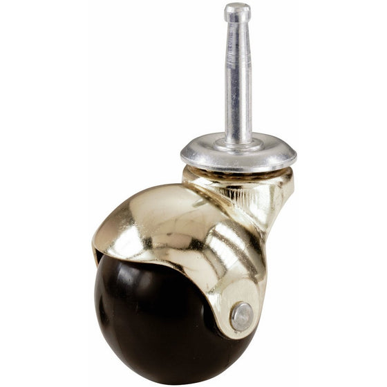 Shepherd Hardware 9354 2-Inch Hooded Ball Stem Caster, Bright Brass, 2-Pack