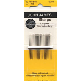 Colonial Needle Sharps Hand Needles-Size 8 20/Pkg