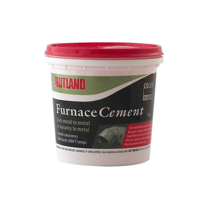 Rutland Furnace Cement, 16 oz, Black