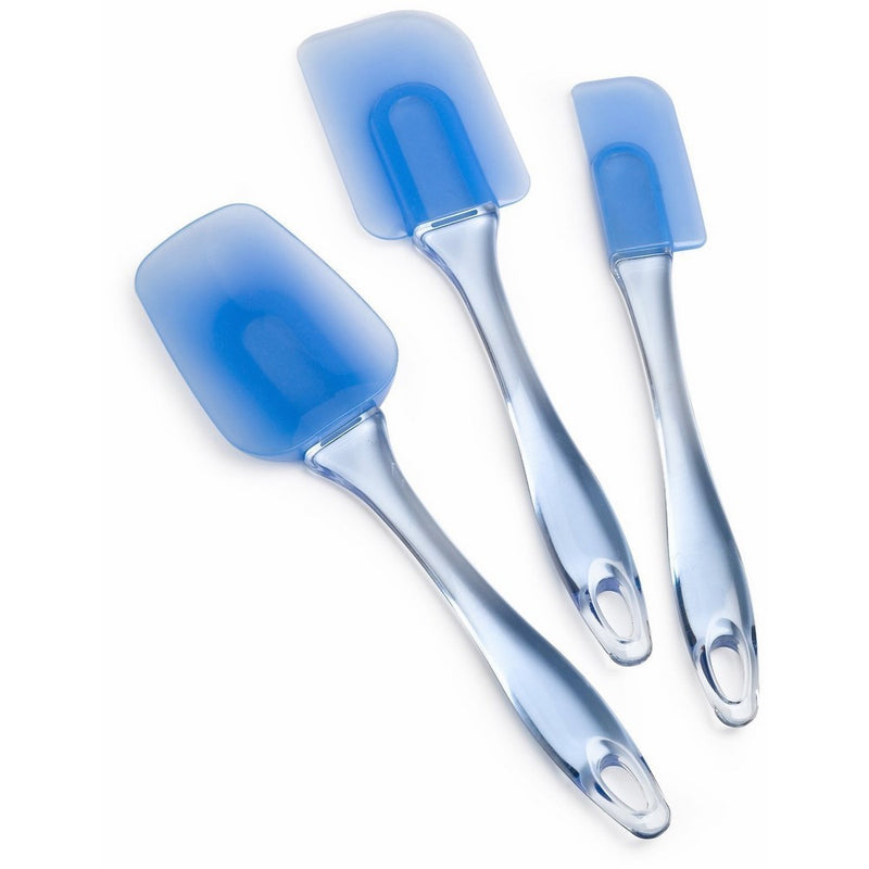 Wilton 570-1121 Easy Flex 3-Piece Silicone Spatula Set, Blue