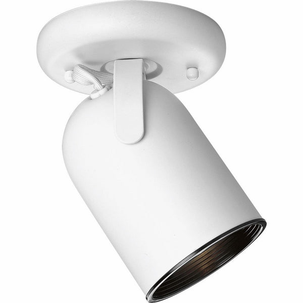 Progress Lighting P6147-30 1-Light Round Back Ceiling Mount Directional, White