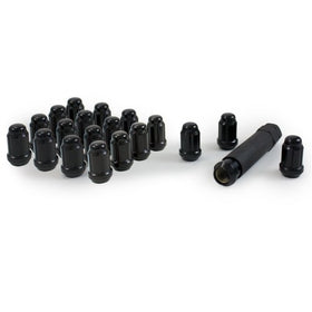 Gorilla Automotive 21133BC Small Diameter Acorn Black 5 Lug Kit (12mm x 1.50 Thread Size) - Pack of 20