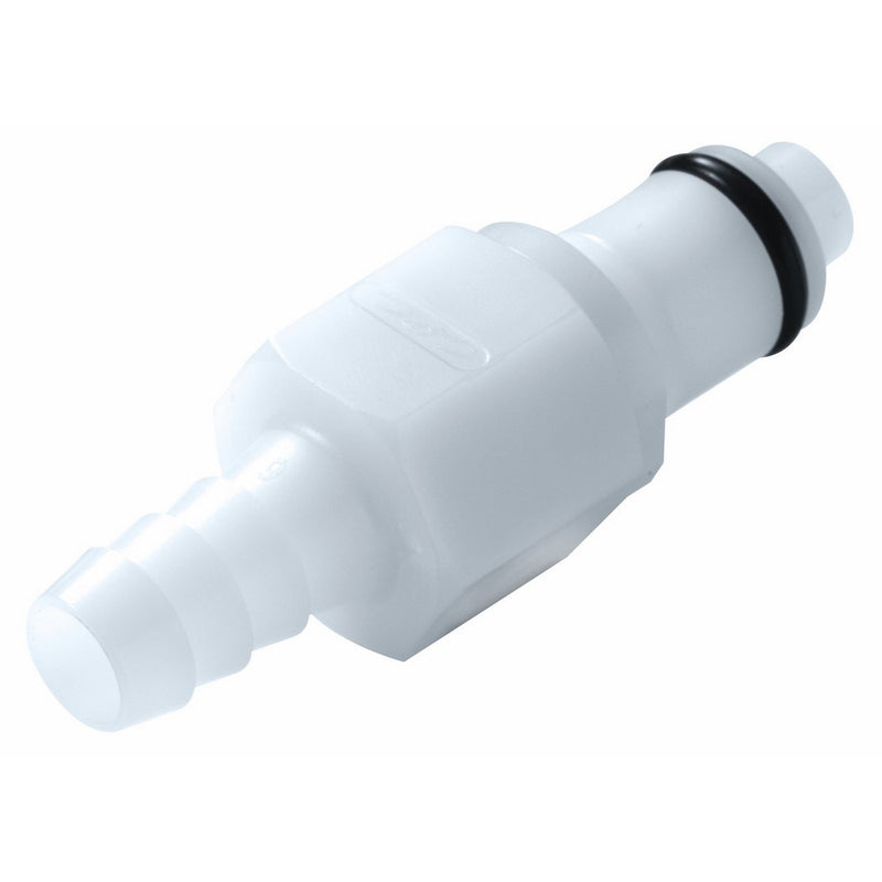 Colder PLCD22004 Acetal Tube Fitting, Insert, Shutoff, In-Line, 1/4" Insert x 1/4"Barb