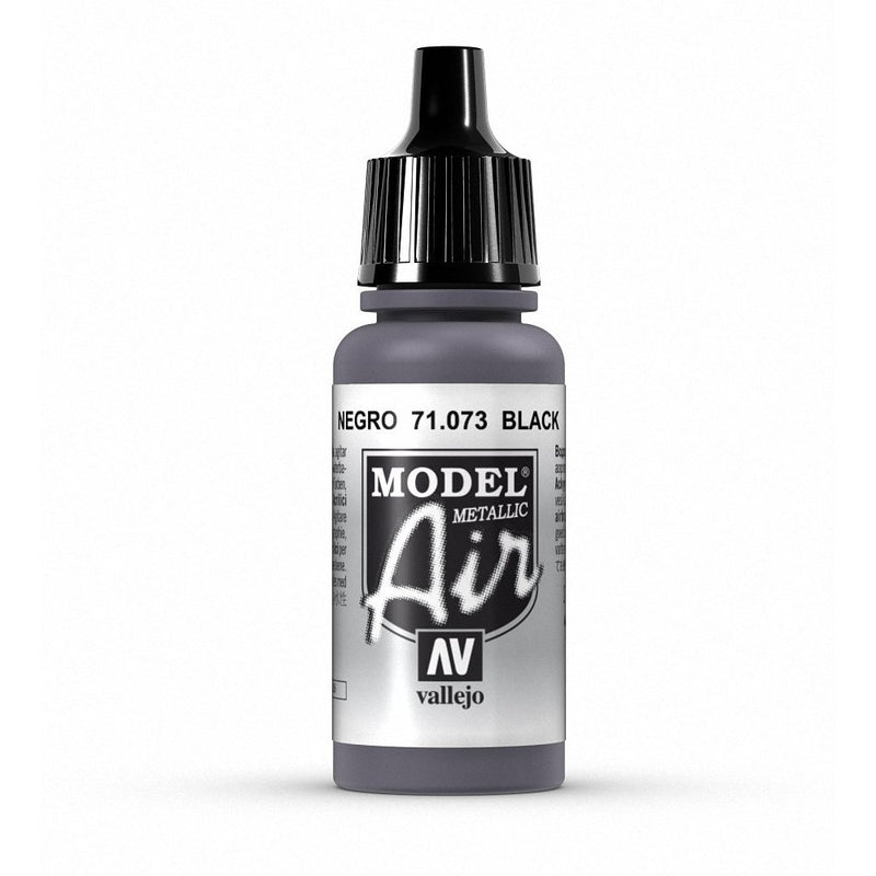 Vallejo Black Metal Paint, 17ml