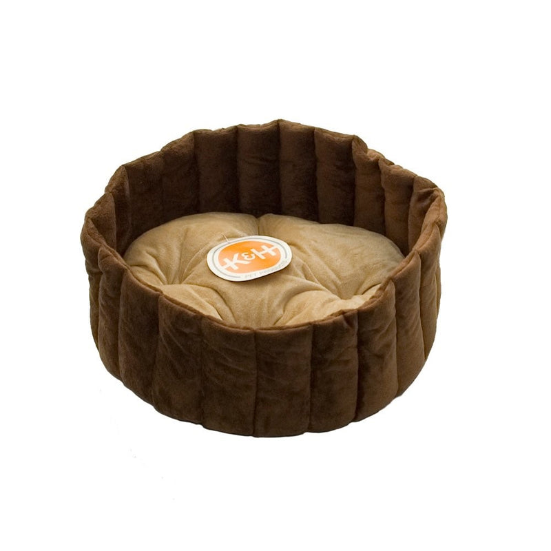 K&H Pet Products Lazy Cup Pet Bed Small Tan/Mocha 16"