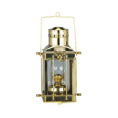 15" Polished Brass Cargo Nautical Oil Lantern