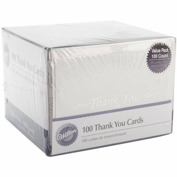 Wilton Basic Thank You Cards - 100 Count