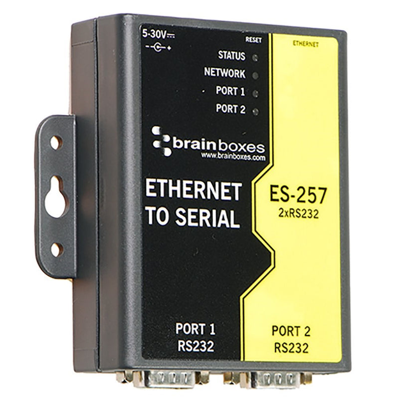 Brainboxes - Device Server - 2 Ports - 10MB LAN, 100MB LAN, RS-232 (ES-257)