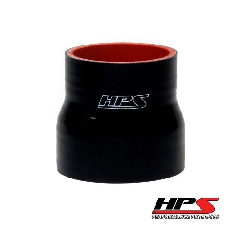 HPS HTSR-225-238-BLK Silicone High Temperature 4-ply Reinforced Reducer Coupler Hose, 60 PSI Maximum Pressure, 3" Length, 2-1/4" > 2-3/8" ID, Black