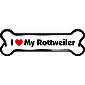 Imagine This Bone Car Magnet, I Love My Rottweiler , 2-Inch by 7-Inch