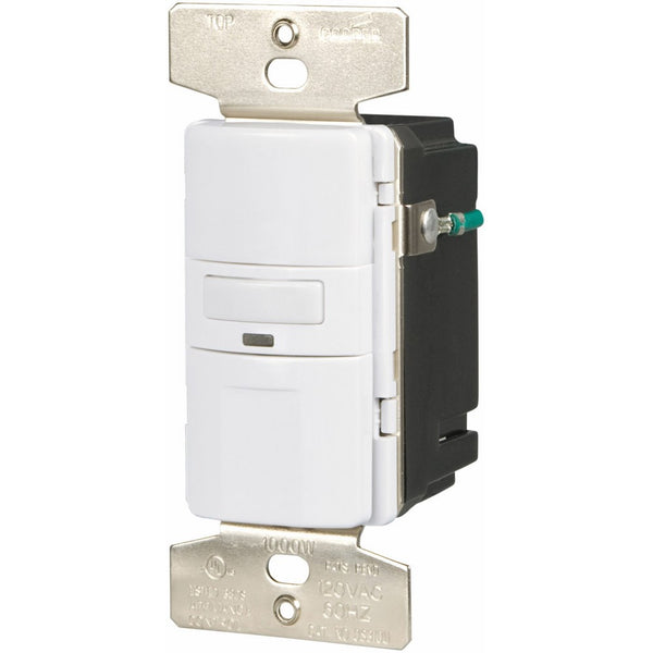 Eaton VS310U-W-K Motion-Activated Vacancy Sensor Wall Switch, White