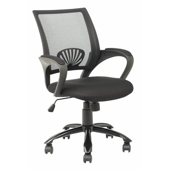 Mid Back Mesh Ergonomic Computer Desk Office Chair, Black, One Pack
