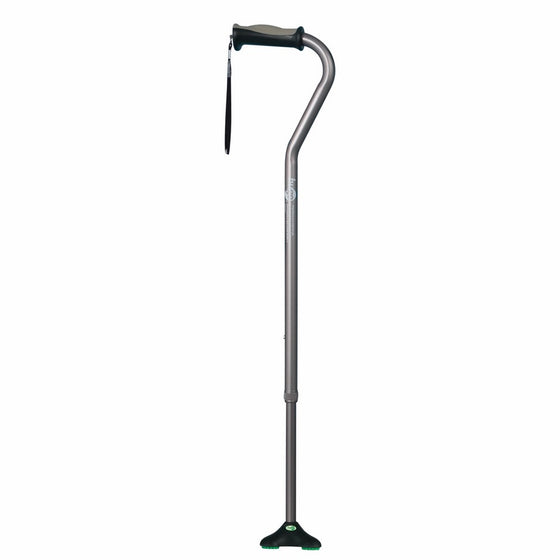 Hugo Mobility Quadpod Offset Cane with Ultra Stable Cane Tip, Smoke