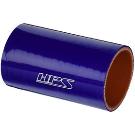 HPS HTSC-200-L4-BLUE Silicone High Temperature 4-ply Reinforced Straight Coupler Hose, 85 PSI Maximum Pressure, 4" Length, 2" ID, Blue