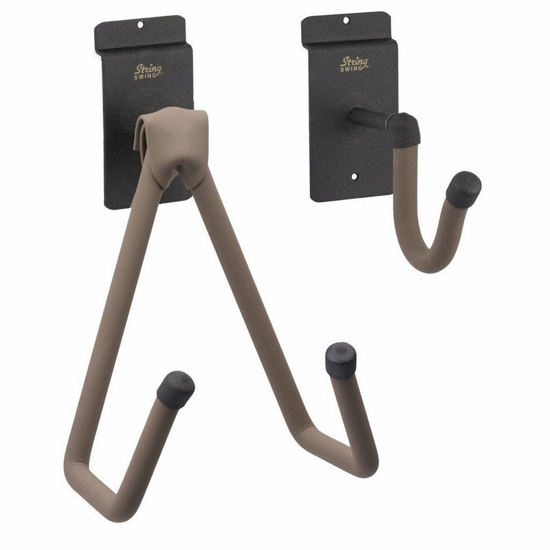 String Swing BCC15N-3 3-Inch Slatwall 2-Piece Horizontal Instrument Holder - Black - Narrow Body