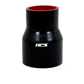 HPS HTSR-275-300-L4-BLK Silicone High Temperature 4-ply Reinforced Reducer Coupler Hose, 50 PSI Maximum Pressure, 4" Length, 2-3/4" > 3" ID, Black